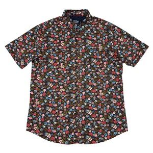 Monument Shirt Size XL Multicolor Floral Short Sleeve Button Down Vacation